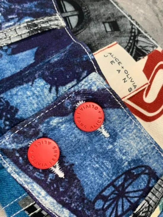 Alice + Olivia KAI LOW RISE PRINTED JEAN - Picture 11 of 15